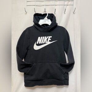 Nike Hoodie Youth Medium Black with White Logo 0126